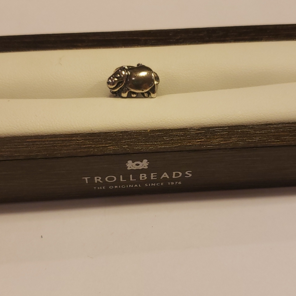 Trolbead Sterling Silver Hippopotamus -RETIRED